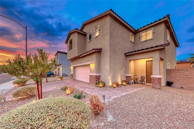 view of front of house featuring a garage