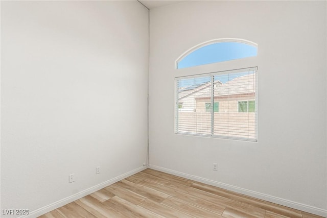 empty room featuring light hardwood / wood-style flooring