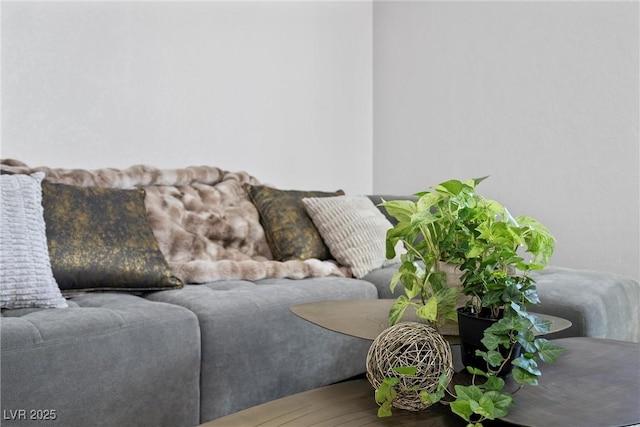 living room featuring hardwood / wood-style flooring