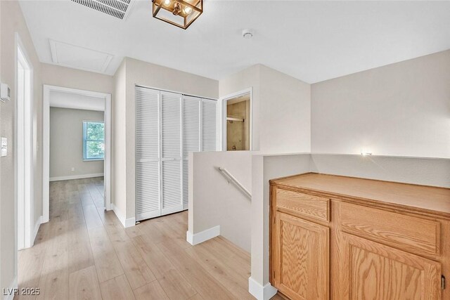 interior space with light wood-type flooring