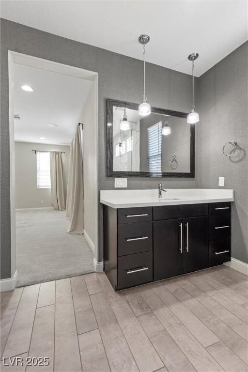 bathroom with vanity