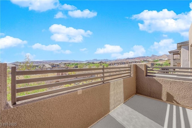 balcony with a mountain view