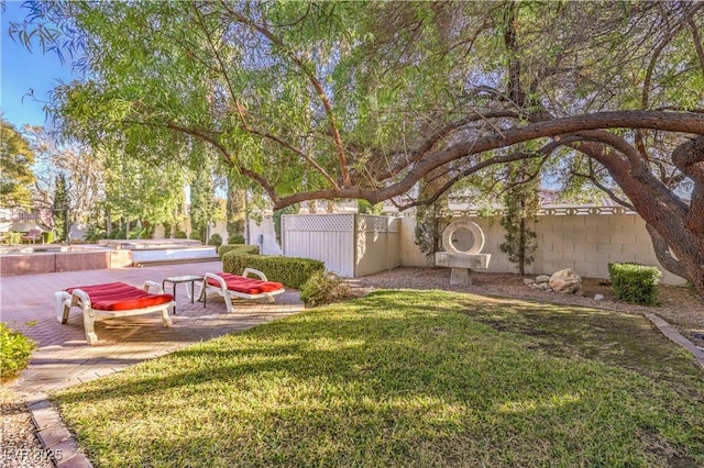 view of yard featuring a patio area