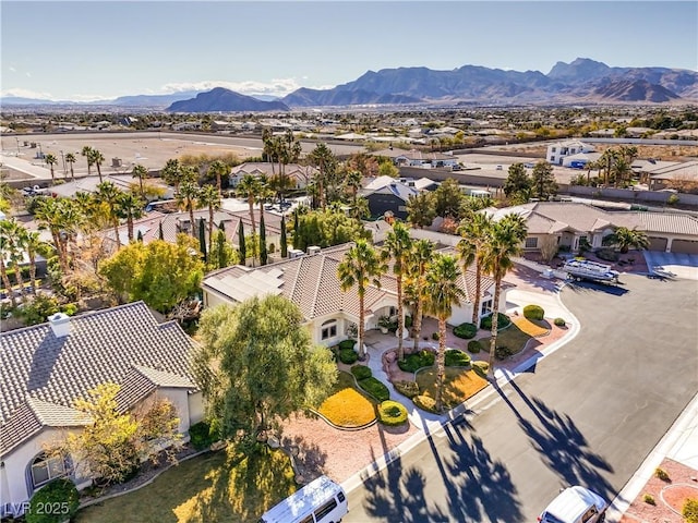 aerial view featuring a mountain view