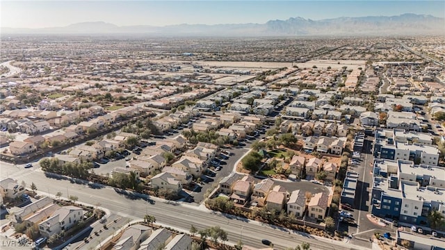 aerial view with a mountain view