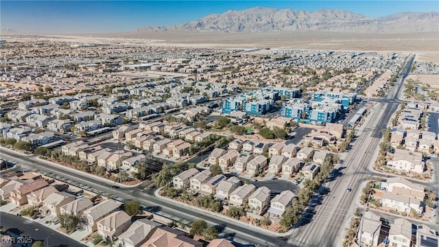 aerial view with a mountain view