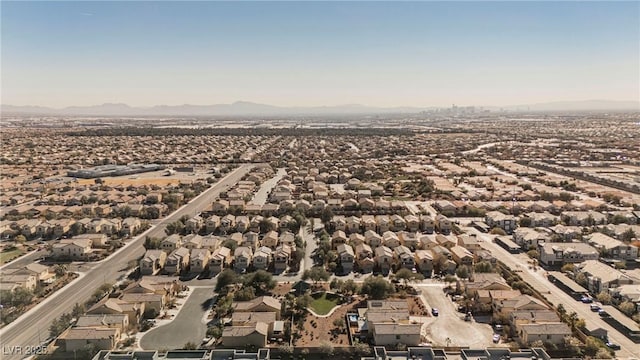 aerial view featuring a mountain view