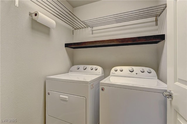 laundry area featuring washer and dryer