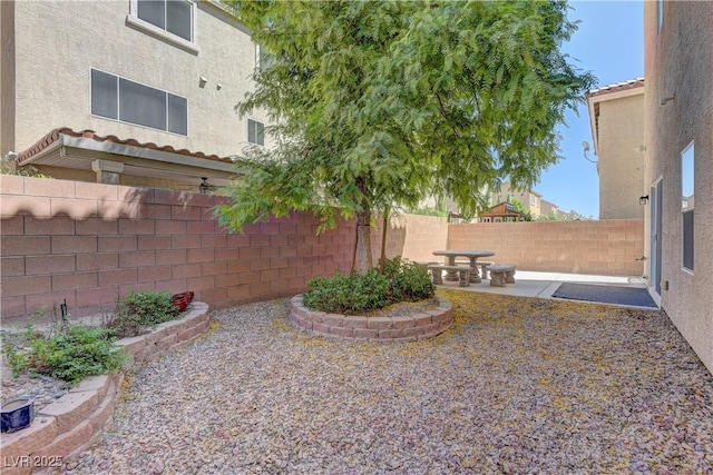 view of yard with a patio