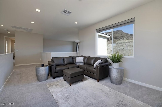 view of carpeted living room