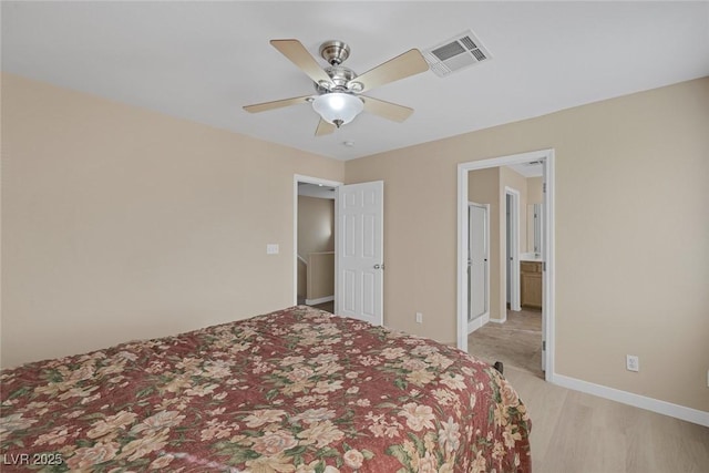 bedroom with ceiling fan