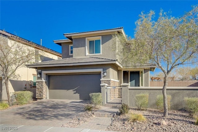 view of front of house featuring a garage