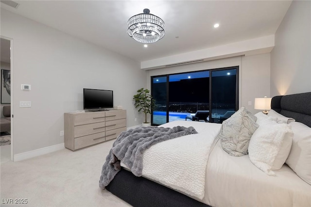 bedroom with carpet floors