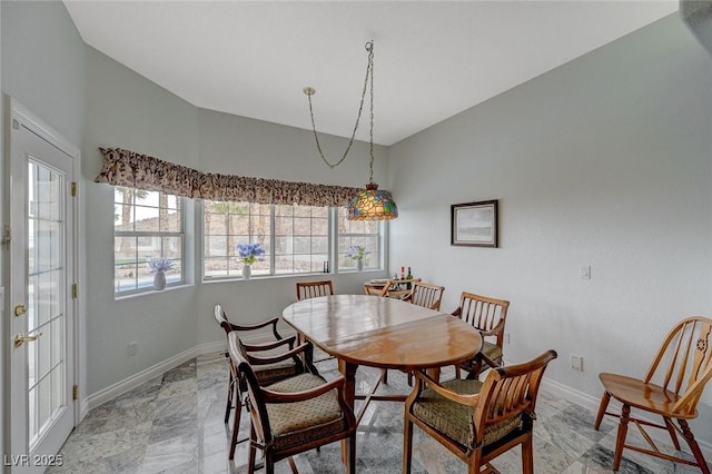 view of dining area