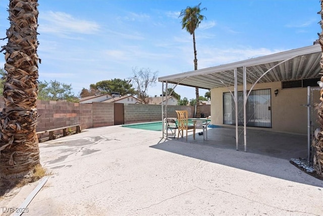 view of patio / terrace featuring a fenced backyard