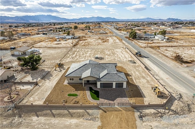 bird's eye view featuring a mountain view