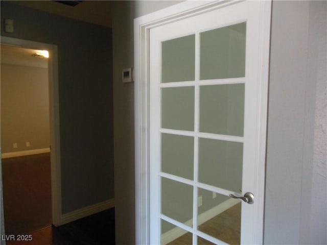 hall with french doors