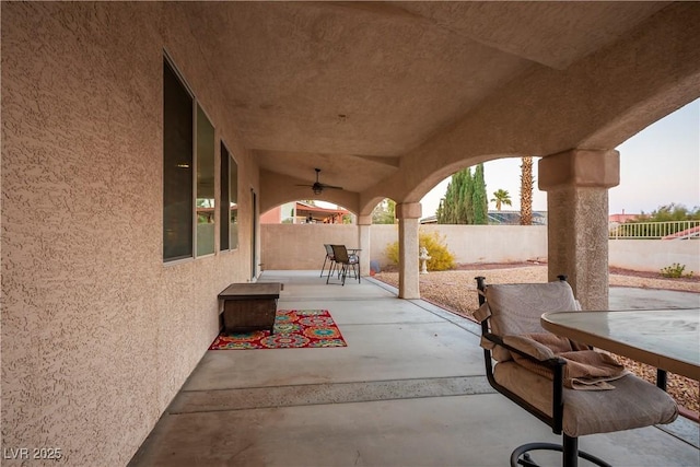 view of patio / terrace featuring a fenced backyard