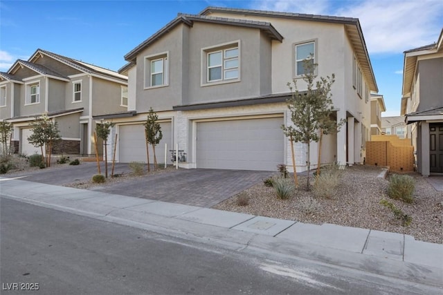 front of property with a garage