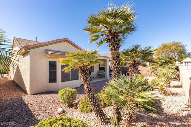 view of front of home with a patio area