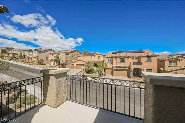 balcony featuring a residential view