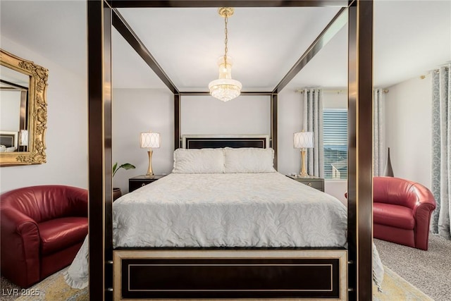 bedroom with carpet floors