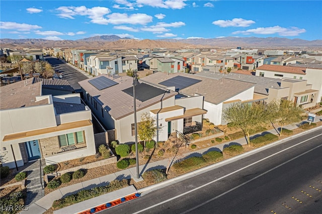 bird's eye view featuring a mountain view