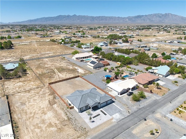 aerial view featuring a mountain view