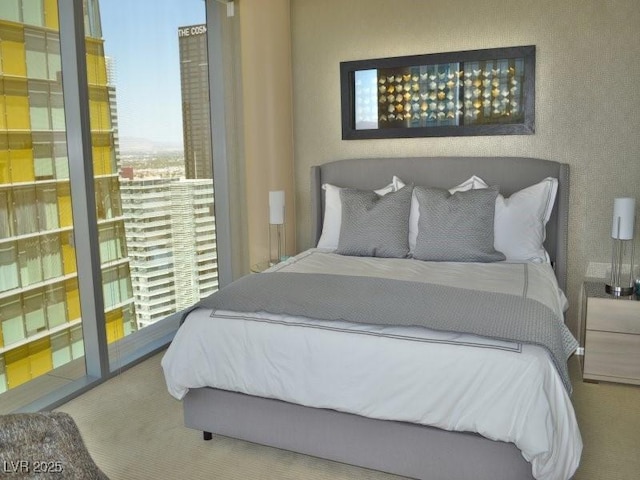 view of carpeted bedroom