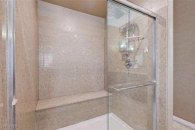 bathroom with an enclosed shower