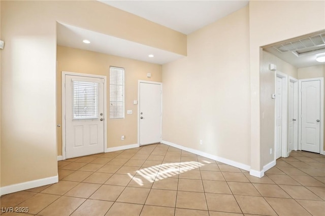 view of tiled foyer entrance