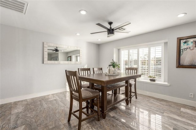 4410 E Boston Ave, Las Vegas, NV 89104 - dining area featuring ceiling fan