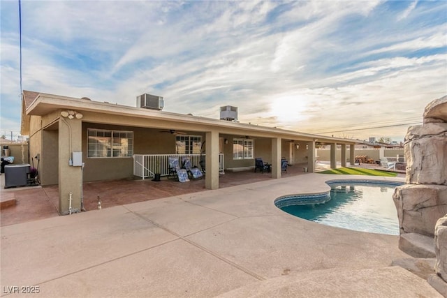 4410 E Boston Ave, Las Vegas, NV 89104 - view of swimming pool with a patio and central air condition unit