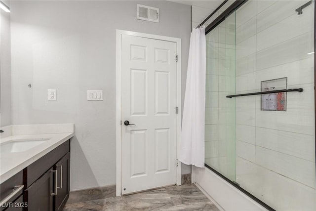 4410 E Boston Ave, Las Vegas, NV 89104 - bathroom with vanity and combined bath / shower with glass door