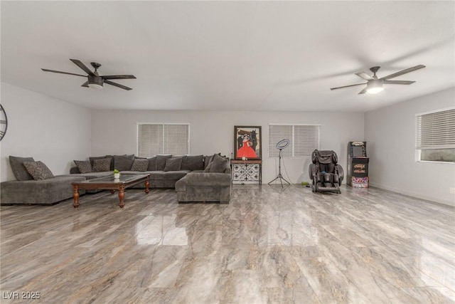 4410 E Boston Ave, Las Vegas, NV 89104 - living room featuring ceiling fan