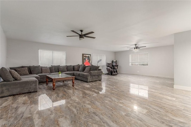 4410 E Boston Ave, Las Vegas, NV 89104 - living room featuring ceiling fan