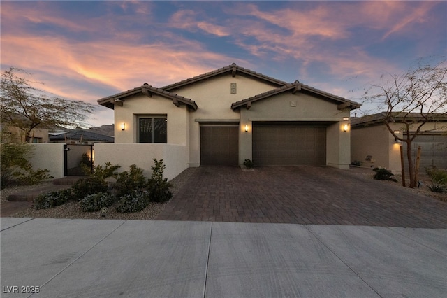 view of front of house featuring a garage