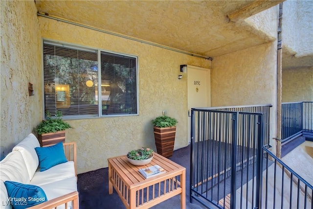 exterior space with an outdoor hangout area