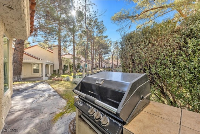 view of patio / terrace with area for grilling