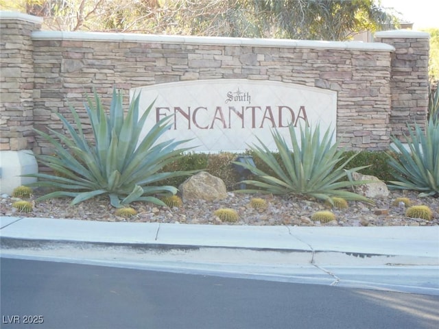 view of community sign