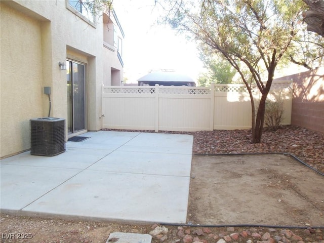 view of patio featuring cooling unit