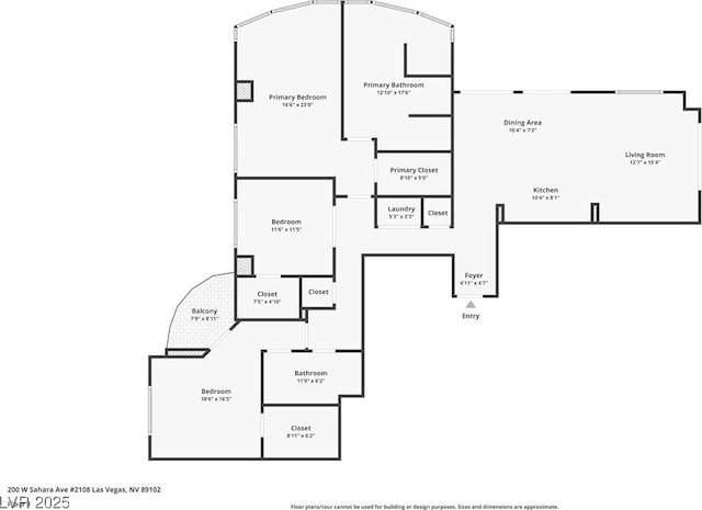 200 W Sahara Ave Unit 2108, Las Vegas, NV 89102 - room layout