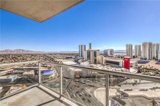 200 W Sahara Ave Unit 2108, Las Vegas, NV 89102 - balcony with a view of city and a mountain view