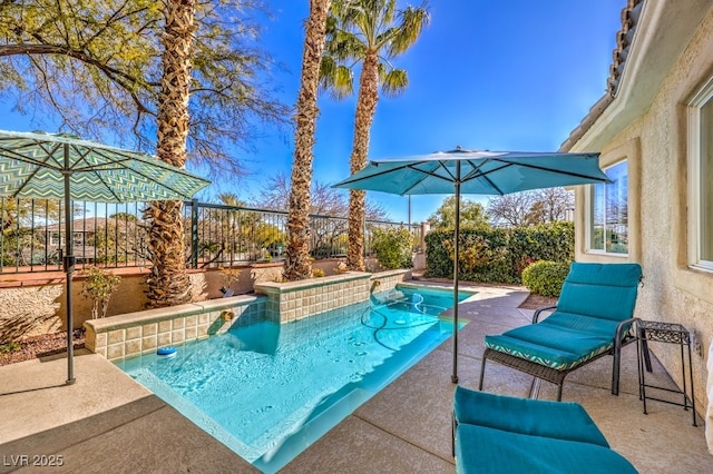 view of pool with a patio area