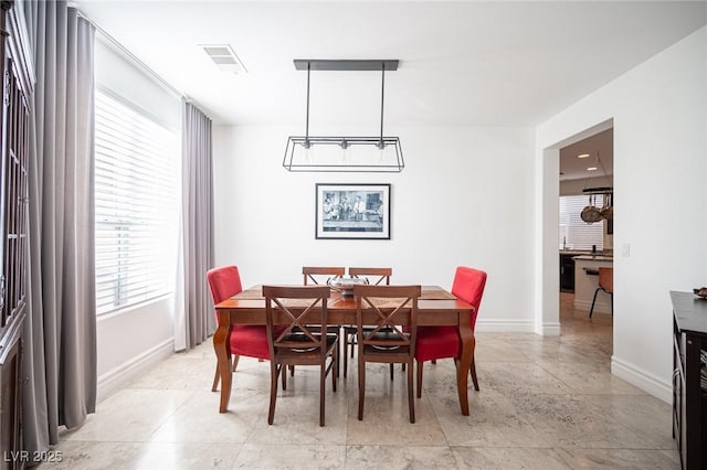 view of dining area