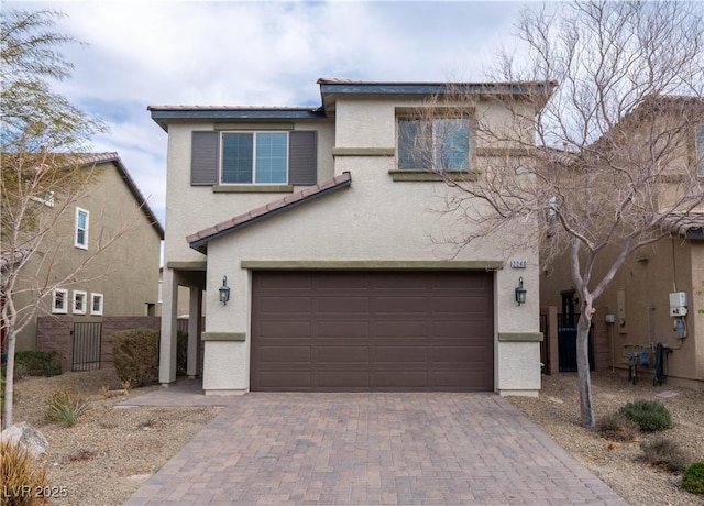 view of front of home featuring a garage