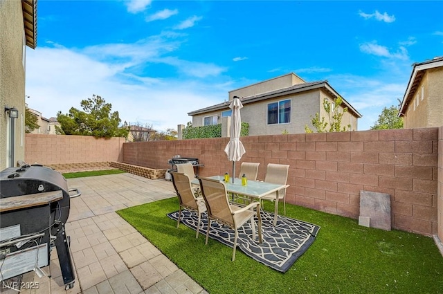 view of patio with grilling area