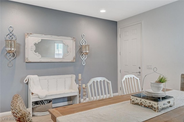 interior space with hardwood / wood-style flooring