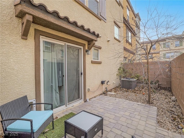 view of patio / terrace featuring central air condition unit