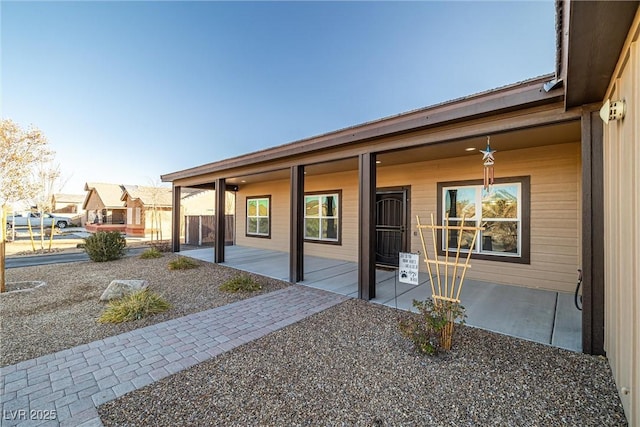 exterior space featuring covered porch